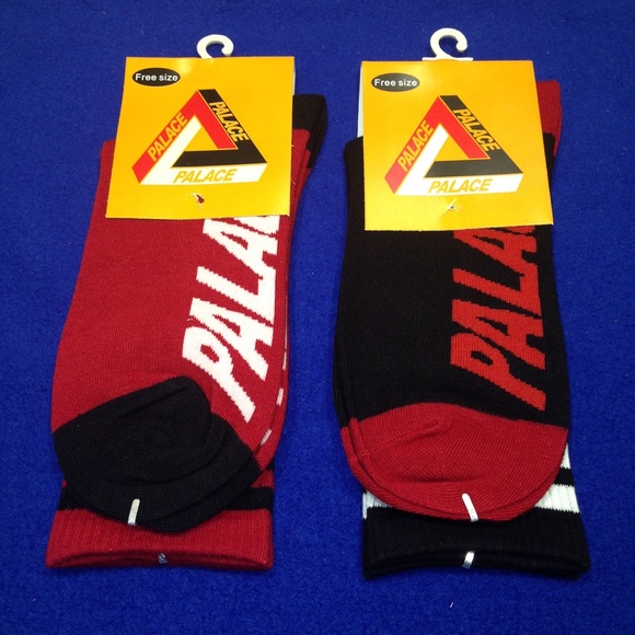 Palace Socks 2 Pair Black Red - Picture 2 of 2